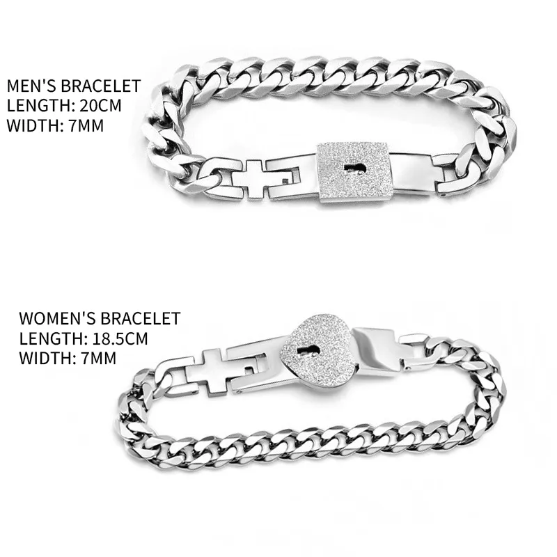 Couple Loyalty Bracelet & Key Necklace Secret Key Couple Bracelets Exclusive Love Lock Bracelets Lock & Unlock Your Love Set Couple Loyalty Key Bracelet