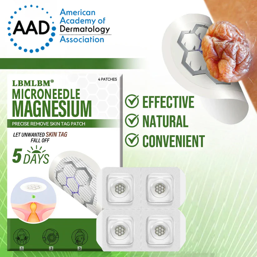 🔥Final 3 Hours: 80% OFF - LBMLBM® Magnesium MicroNeedle Precise Remove Skin Tag Patches