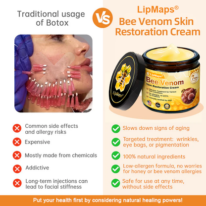 Made and Shipped from USA 🥑 LipMaps® Bee Venom Skin Restoration Cream ⏰ LAST DAY 80% OFF